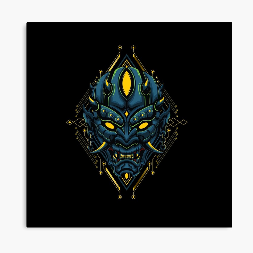 Geometric Blue Goblin Aesthetic Poster