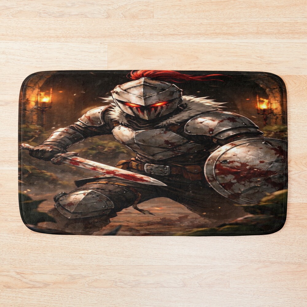 Goblin Slayer Short Sword And Shield Bath Mat