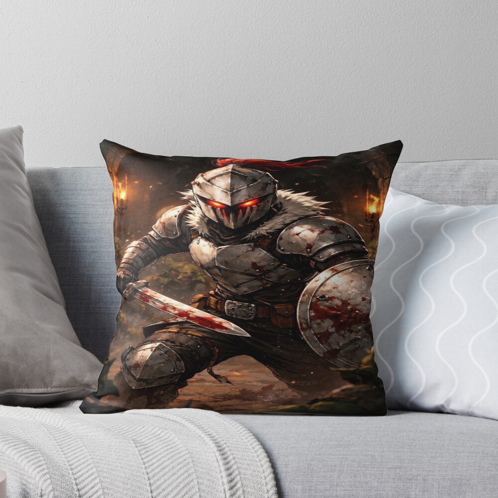 Goblin Slayer Short Sword And Shield Throw Pillow